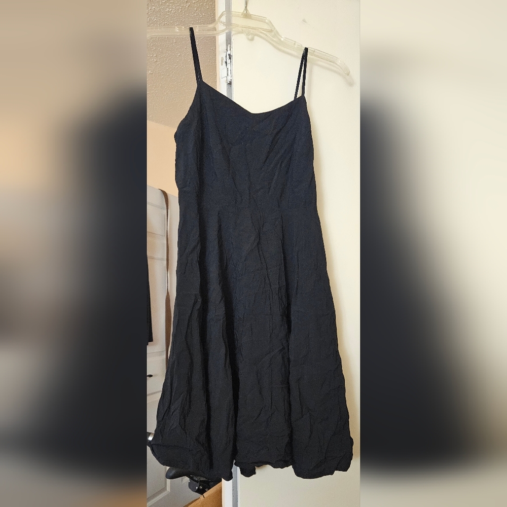 Black petite small fit and flare dress